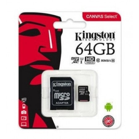 Kingston 64GB Memory Card w/SD Card Adapter