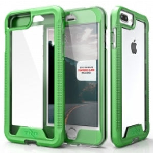 Apple IPhone 8/7/6 PLUS -ION Hybrid Case w/Tempered Glass-Neon Green