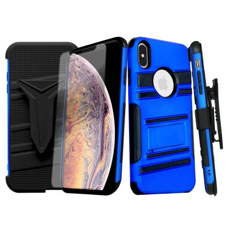Apple IPhone Xs MAX -Titan Case w/Holster & Tempered Glass
