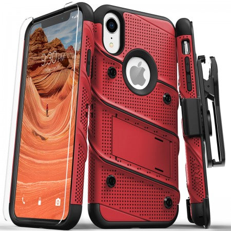 Apple IPhone XR Zizo Bolt Case w/Holster and Tempered Glass