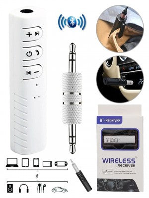Mini Wireless Bluetooth Receiver w/Portable Aux Audio Receiver Adapter
