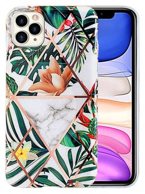 Apple IPhone 11 PRO -Plating Flower Silicone Cases