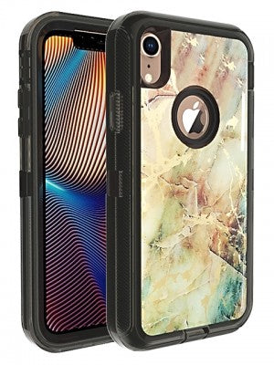 Apple IPhone XR Heavy Duty Marbleized Protective Case