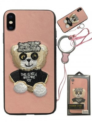 Apple IPhone X/Xs Embroidery Critters Cases w/Adjustable Wrist Strap