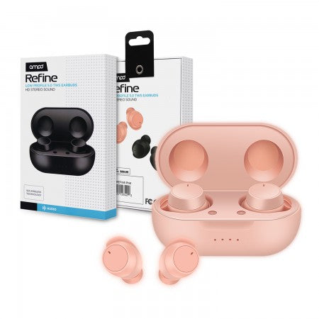 AMPD Refine 5.0 TWS Wireless Earbuds-Pink