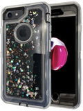Apple IPhone 8/7/6 PLUS -Heavy Duty Transparent Protective Floating Glitter Case