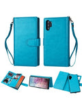 Samsung-Galaxy NOTE 10 PLUS/PRO-Leather Wallet w/9 credit card slots & Removable Phone Case
