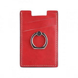 Pocket Pouch-Leather-3 Slot Card Holder w/Ring Magnet
