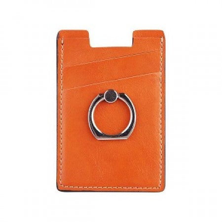 Pocket Pouch-Leather-3 Slot Card Holder w/Ring Magnet