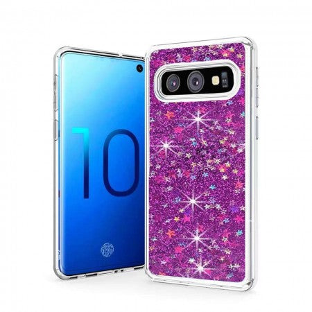 Samsung-Galaxy S10-Liquid Glitter Chrome Case