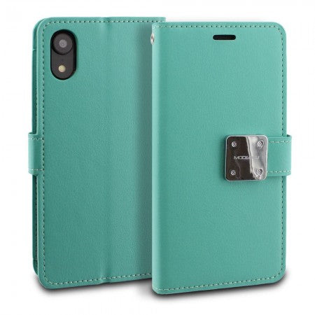 Apple IPhone XR ModeBlu 2-Pocket Wallet Case-Solid