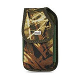 Camouflage Rugged Vertical Pouch w/Velcro Closure & Metal Clip