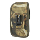 Camouflage Rugged Vertical Pouch w/Velcro Closure & Metal Clip