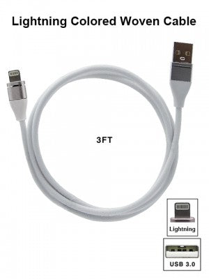 Fast Charge Tangle Free Rubberized Cable For IPhones-3 FT
