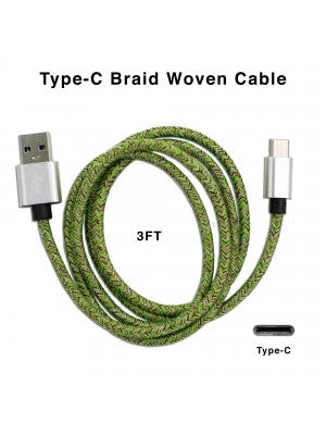 USB Type C Braided Woven Cable-3 FT