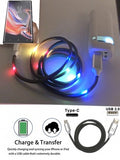 LED Visible Flowing Type-C USB Fast Charging Cable
