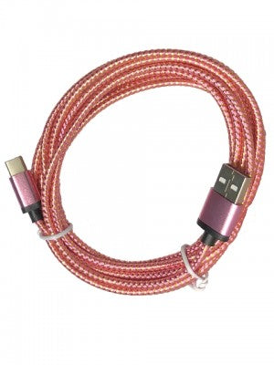 Bling Bling Nylon Braided Fast USB Charging Cable-For Type C-9FT