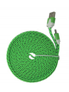 Extra-Long Nylon Corded Cable Micro USB For Android Products-9 FT