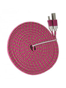 Extra-Long Nylon Corded Cable Micro USB For Android Products-9 FT