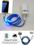 LED Visible Flowing Micro USB Fast Charging Cable