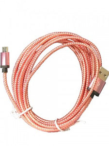 Bling Bling Nylon Braided Micro USB Cable-For Android Devices-9FT