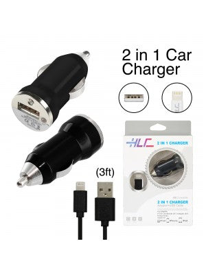 2 in 1 Car Charger-Compatible With IPhones-3'