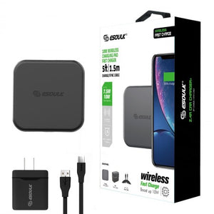 3 in 1 Wireless Fast Charging Pad-For Type C-5 FT-Black