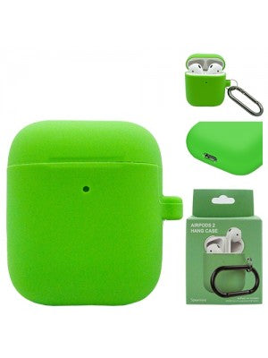 Air Pods Protective Case-Silicone Solids-w/Clip-Airpods 1 & 2