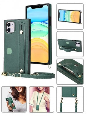 Apple IPhone 11 -Fashion Leather Case w/Card Slot & Wristlet