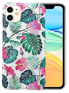 Apple IPhone 11 -Plating Flower Silicone Case w/Laser Effect