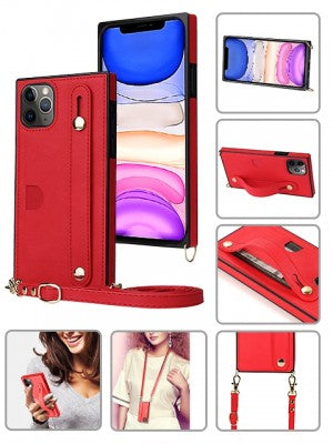 Apple IPhone 11 PRO -Fashion Leather Case w/Card Slot & Wristlet