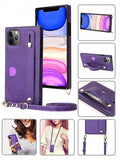 Apple IPhone 11 PRO -Fashion Leather Case w/Card Slot & Wristlet