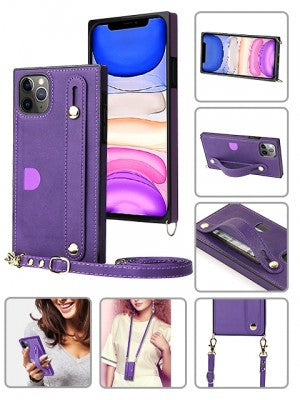 Apple IPhone 11 PRO MAX -Fashion Leather Case w/Card Slot & Wristlet