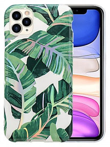 Apple IPhone 11 PRO -Plating Flower Silicone Case w/Laser Effect