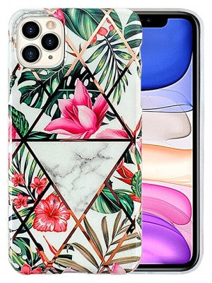 Apple IPhone 11 PRO -Plating Flower Silicone Cases