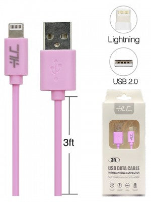 8 Pin Lightning USB Sync+Charger Cable For IPhones-3 FT