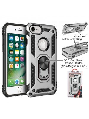 Apple IPhone 8/7/6 -Magnetic Car Mount Case w/Kickstand Ring