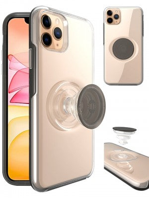 Apple IPhone 11 PRO MAX-Clear Soft TPU Case w/Kickstand