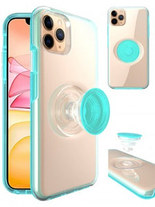 Apple IPhone 11 PRO MAX-Clear Soft TPU Case w/Kickstand