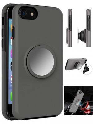 Apple Iphone 8/7/6/ SE(2020)- Rubberized Magnetic Case w/Kickstand