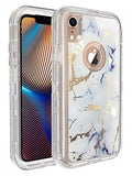 Apple IPhone XR Heavy Duty Marbleized Protective Case