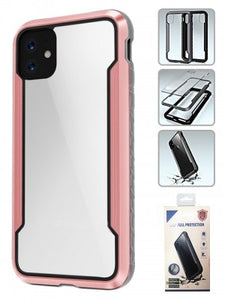 Apple IPhone 11 -Full Heavy Duty Protection Case w/ Colored Bumper