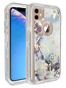 Apple IPhone 11 -Heavy Duty Marbleized Protective Case