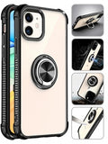 Apple IPhone 11 -Transparent Magnetic Car Mount Phone Holder Case w/Ring