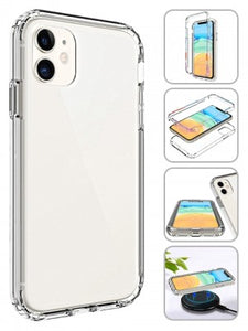 Apple IPhone 11 -PC Bumper w/TPU Back Cover Case-Clear