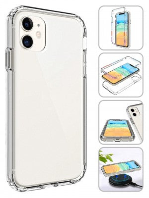 Apple IPhone 11 -PC Bumper w/TPU Back Cover Case-Clear