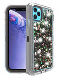 Apple IPhone 11 PRO-Heavy Duty Transparent Protective Floating Glitter Case