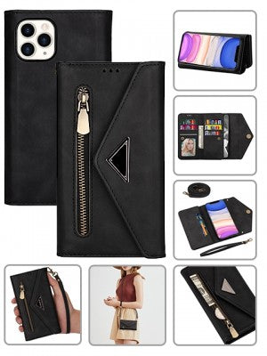 Apple IPhone 11 PRO -2 In 1 Leather Wallet Case w/7 Credit Card Slots