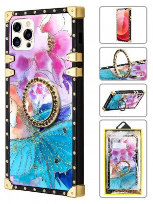Apple IPhone 12/ 12 PRO - TPU Luxury Fashion Case w/Kickstand