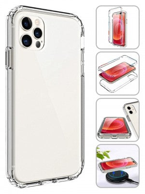 Apple IPhone 12/ 12 PRO-PC Bumper w/TPU Back Cover Case-Clear
